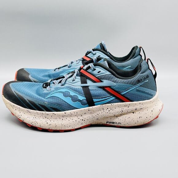 Saucony Shoes Womens 7.5 Blue Endorphin Trail PWRRUN ProTech Running Sneakers - Picture 3 of 10